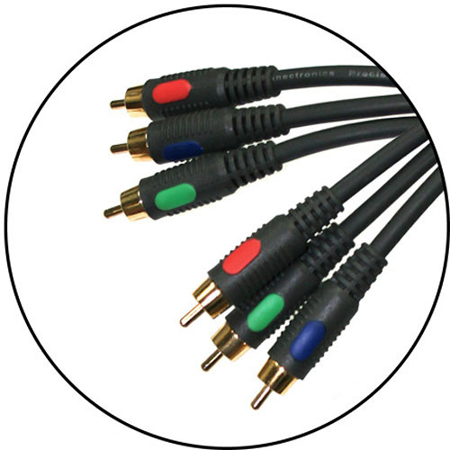 Plus 3 RCA Male to 3 RCA Male Component Video Cable (6')