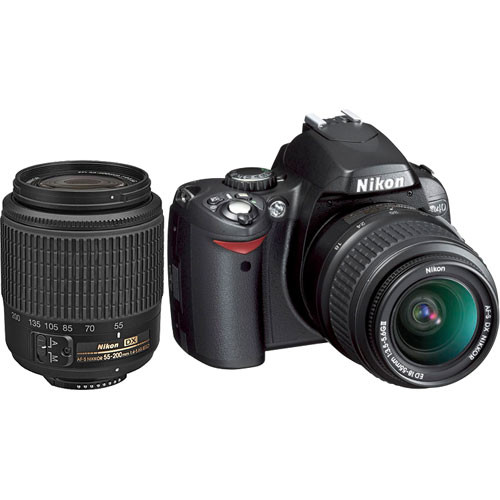 Nikon Kit de C�mera Digital SLR D40 com Lentes 18-55mm e 55-200mm  