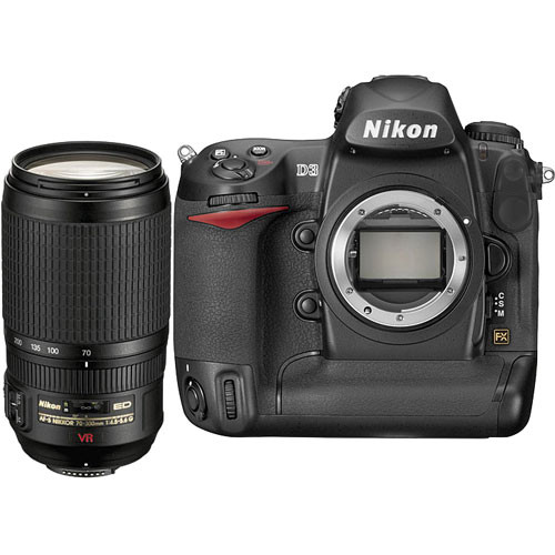 Nikon D3 SLR Digital Camera Kit with Nikkor 70-300mm IF-ED AF-S VR Lens
