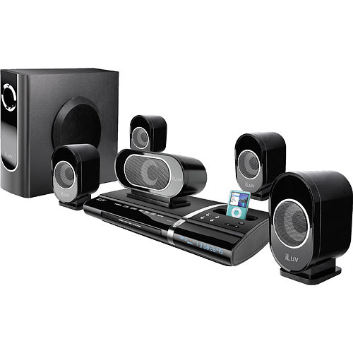 iLuv i1277 5.1-Channel Slim Desktop DVD Player with Speaker System