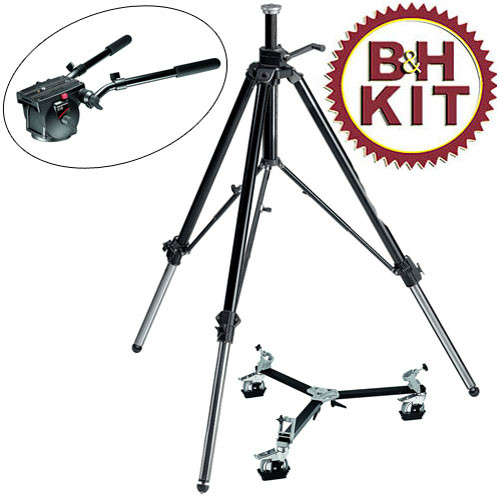 Manfrotto by Bogen Imaging 516,117B,114 Professional Aluminum Tripod System (Black)