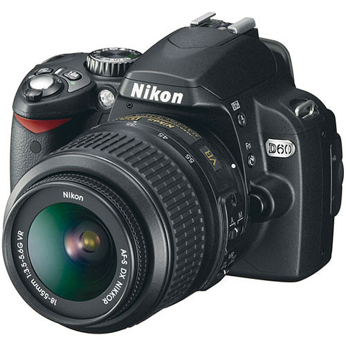Nikon D60 SLR Digital Camera Kit with 18-55mm VR Lens & Two 2GB SD Cards