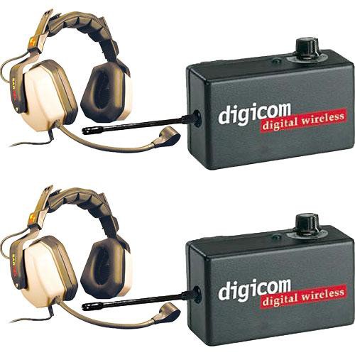 Eartec 2 R�dios de Comunica��o Digicom c/ Headsets Max Double 