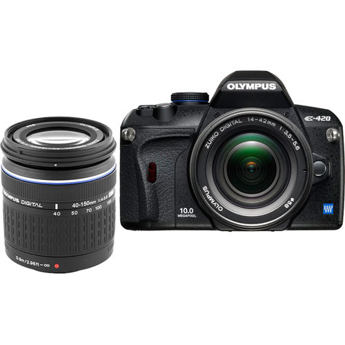 Olympus Kit de C�mera Digital SLR E-420 com Lentes 14-42mm e 40-150mm 