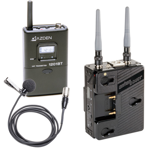 Azden S�rie 1200 - Sistema de Microfone de Lapela sem Fio Port�til Slot-In