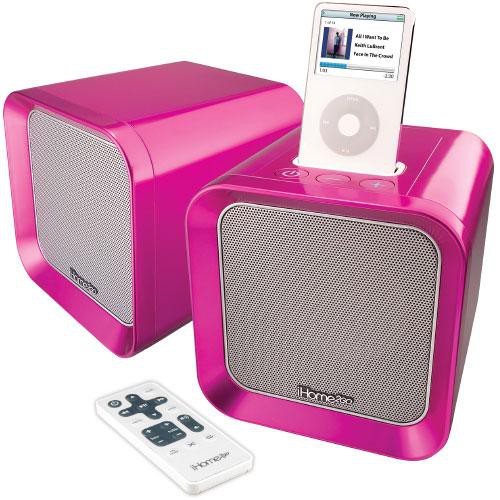 iHome IH82P Stereo Speaker Sytem for iPod (Pink)