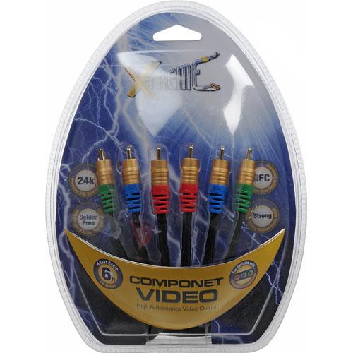 Xtreme Cables 3-RCA to 3-RCA Component Video Cable - 6'
