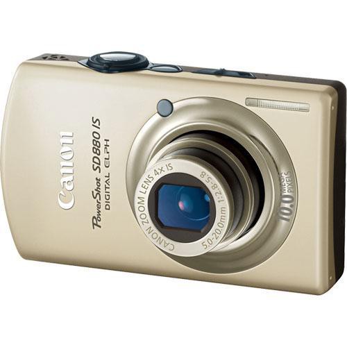 Canon PowerShot SD880 IS Digital ELPH Digital Camera (Gold) with Basic Accessory Kit