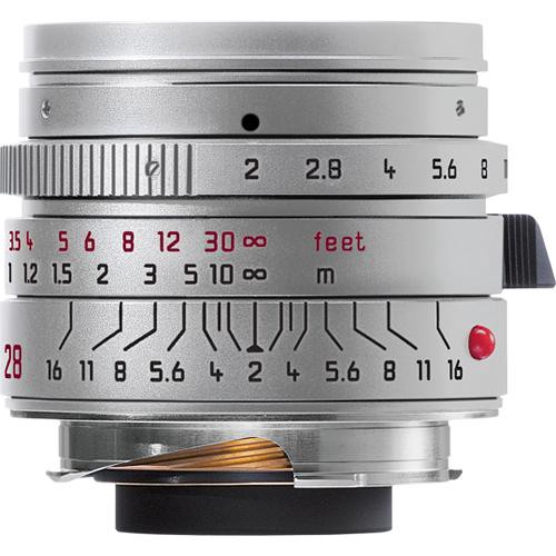 Leica Lente Aesf�rica M Grande Angular de Foco Manual 28mm f/2.0 Summicron - Prata