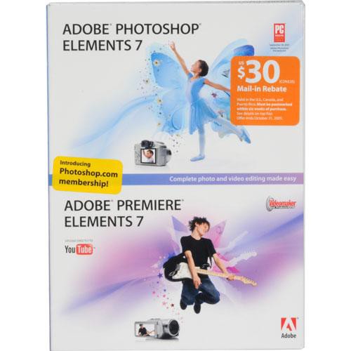 Adobe Photoshop Elements 7 and Premiere Elements 7 Software Bundle for Windows