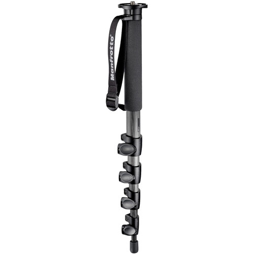Manfrotto by Bogen Imaging 695CX Carbon Fiber 5-Section Monopod - Supports 11 lbs (5kg)