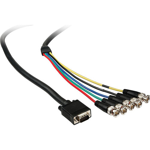 Comprehensive VGA 15-pin (HD15) Male to 5 BNC Cable - 100'
