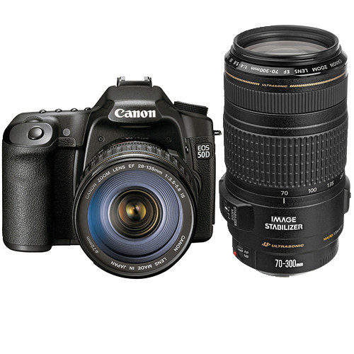 Canon Kit de C�mera Digital SLR 50D com Lente Canon 28-135mm e 70-300mm