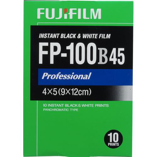 Fujifilm FP-100B Professional Instant B&W 4x5