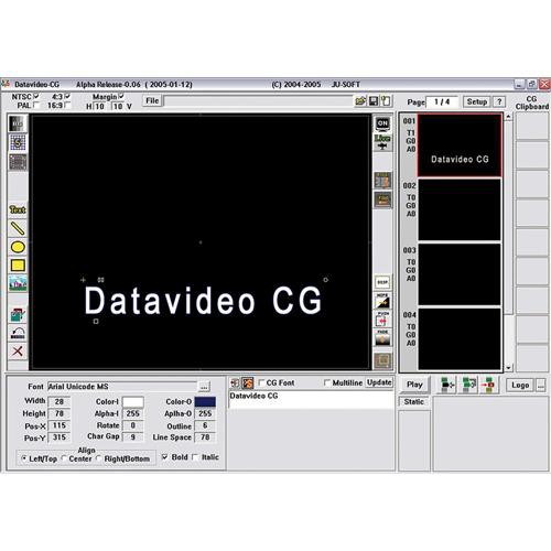 Datavideo CG-100-SDI - Gerador de Caracteres com Placa SDI
