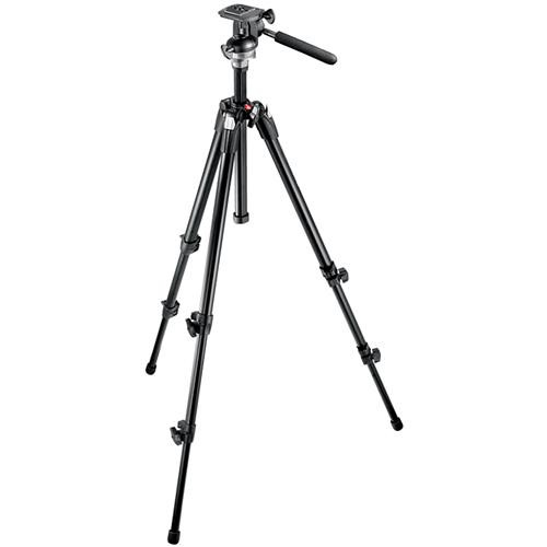 Manfrotto by Bogen Imaging 190XDB 3-Section Tripod w/ 390RC2 Pan/Tilt Head