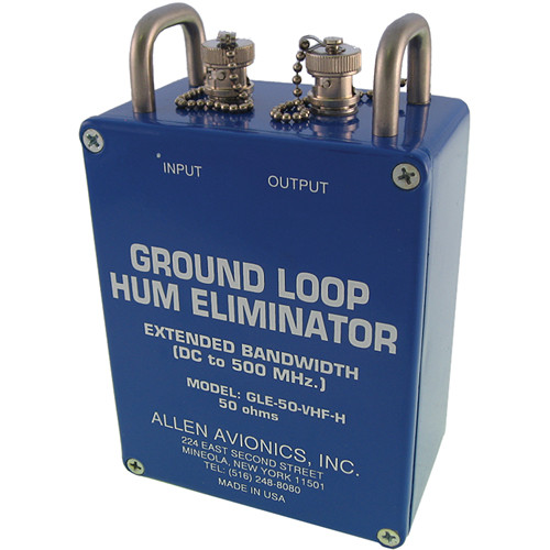 Allen-Avionics GLE-50-VHF-H Ground Loop Hum Eliminator with Handles