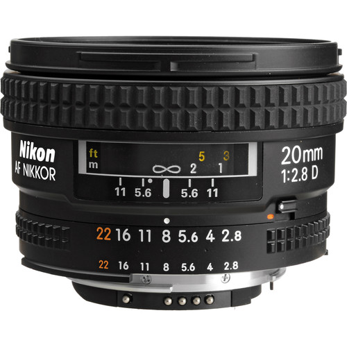 Nikon Super Wide Angle AF Nikkor 20mm f/2.8D Autofocus Lens