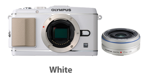 Olympus E-P3 with 17mm Lens (white)