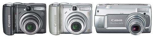 Canon&rsquo;s PowerShot A590 IS, A580, and A470
