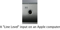A line level output on an Apple Computer