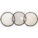 Delta Honeycomb Grid Set of 3 - 7", Black