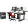 Winsted E4572 94"-Wide Digital Desk with 24.5" Equipment Rack (Red)