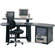 Winsted E4580 Single Pedestal Digital Desk with Riser (Blue)