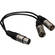 Comprehensive 3-Pin XLR Female to Two 3-Pin XLR Male Y-Cable - 1'