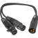 Comprehensive 3-Pin XLR Male to Two 3-Pin XLR Female Y-Cable - 1'