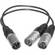 Comprehensive 3-Pin XLR Male to Two 3-Pin XLR Male Y-Cable - 1'