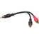 Comprehensive RCA Male to Two RCA Male Y-Cable - 6"