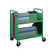 Luxor 4-Shelf Video Truck, Model VT22GRBU (Green/Burgundy)