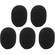 Shure Foam Windscreen for MC50B, WL50, WL51, and Beta53 - 5-pack (Black)