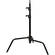 Avenger Black Steel Turtle Base Century C Stand - 5'9"
