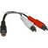 Bescor RCA Female to Two RCA Male Y-Cable