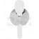 GB Mic Flag Round Microphone Flag - 2.5" - White