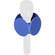 GB Mic Flag Round Microphone Flag - 2.25" - Blue