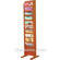 H. Wilson WML10FO  10-Pocket Literature Display (Floor Model) - 10.5 x 49 x 12"   (Oak)