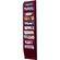 H. Wilson WML10M  10-Pocket Literature Display (Wall Model) - 10.5 x 49 x 3.75"  (Mahogany)