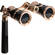 LaScala Optics 3x25 Opera Glass with Handle - Black & Gold