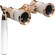 LaScala Optics 3x25 Opera Glass with Handle - White & Gold
