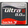 SanDisk Cart�o CompactFlash Ultra II de 8Gb