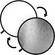Impact Reflector Disc, Collapsible - Silver, White - 12