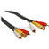 Comprehensive 1 BNC Male and 2 RCA Male to 1 BNC Male and 2 RCA Male Cable