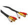 Comprehensive 1 BNC Male and 2 RCA Male to 1 BNC Male and 2 RCA Male Cable
