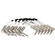 Hosa Technology 1/4" Right-Angle to 1/4" Right Angle Coupler Set - 6" (6-Pack)
