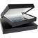 Archival Methods Onyx Portfolio Box - 8 x 11 x 2" - Black Buckram/White