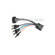 Aurora Multimedia DVI-I to DVI-D & 5x BNC RGBHV Breakout Cable - 6"
