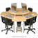 Balt Corner Desk Cluster (2 Right, 2 Left), Model 89836 (Teak)